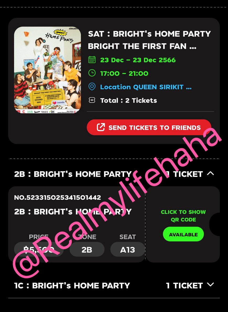 Gaillin_JD's tweet photo. ‼️เตือนค่ะ อย่ารับซื้อของโจร

บัตร 4 ใบนี้ ห้ามซื้อต่อจากโจร
เราโดดดูดบัตร ตอนนี้แจ้งความแล้ง

🌟วัน23/12
Zone :1C ที่นั่ง  L16
Zone :2B ที่นั่ง A13
🌟วันที่ 24/12
Zone : 1B ที่นั่ง L23
Zone : 1C  ที่นั่ง O12
ขอร้องทุกคนที่เห็นใครขายตั๋วโซนนี้โปรดแ���้งเราด้วยค่ะ
 #BRIGHTsHomeParty https://t.co/knYN6XlJuD