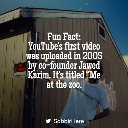 sabbirhere's tweet image. 🌟 Fun Fact: YouTube’s first video was uploaded in 2005 by co-founder Jawed Karim. It’s titled “Me at the zoo.” 📼🦁#YouTubeHistory #FirstVideo #Nostalgia