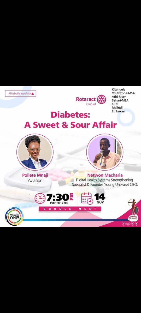 Navigating the complexities of Diabetes: A Sweet and Sour Affair🫠, where every glucose spike📈 and insulin dose💉 tells a story of resilience and balance. 🍬🩸 

Join us on the 14th of November as we host two speakers👥 who shall take us through the