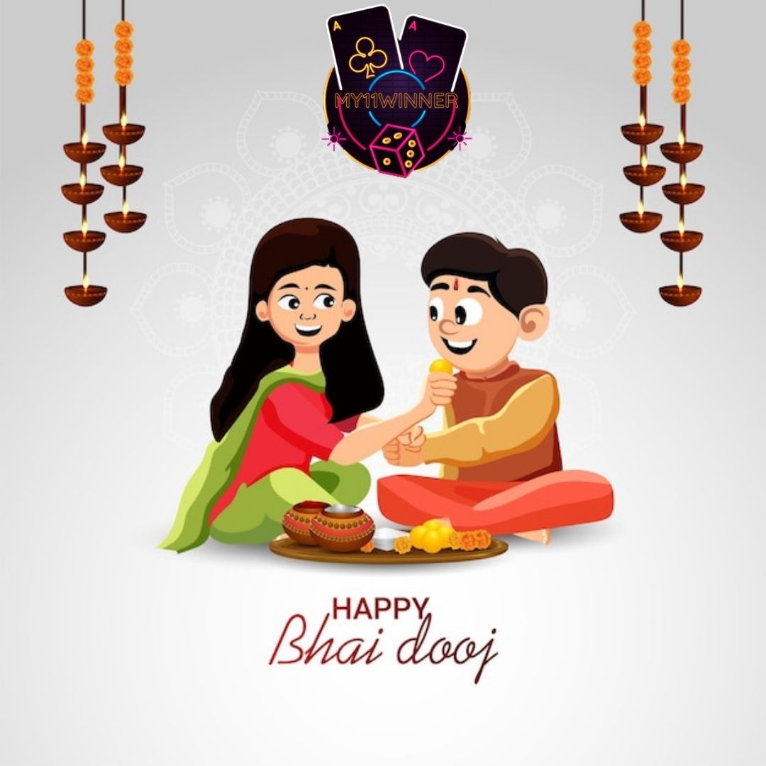 my11winner's tweet photo. Wishing you and your sibling a very Happy Bhai Dooj!
#My11Winner #Ludo #TeenPatti #Rummy #AndarBahar #AndarBaharTestimonial #AndarBaharFever #GamingQuiz https://t.co/hVQ04PpwHM