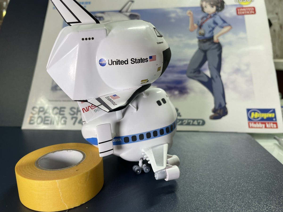 emplus3's tweet photo. スペースシャトルとボーイング747 https://t.co/SIEraLrpgD