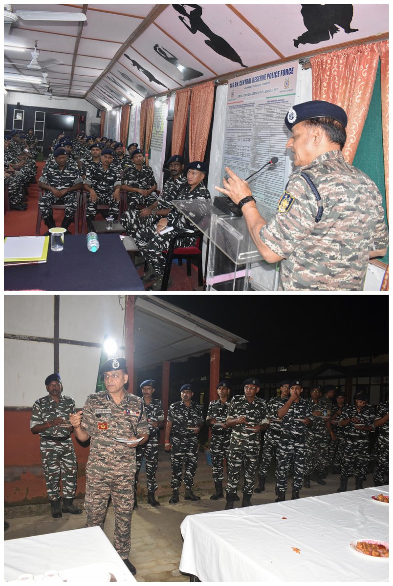 northeast_zone's tweet photo. Assam/09.11.2023

Additional Director General, NE Zone #CRPF, Binod Kumar Singh, IPS, visited 149 BN #Shivsagar : reviewed the morale, discipline , welfare &amp; ops preparedness  &amp; encouraged the officers &amp;  jawans for displaying  high level of team spirit &amp; ops performance. https://t.co/0cOTzIcyo3