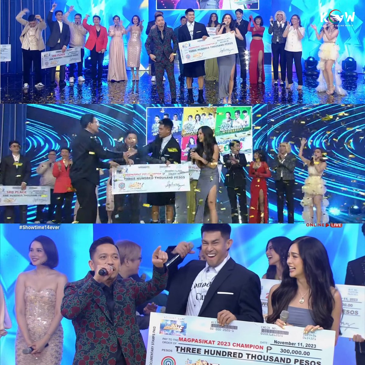 kowalerts's tweet photo. LOOK: Our It's Showtime 14th Anniversary Magpasikat 2023 Champion: Team Jhong Kim and Ion! Congratulations! #Showtime14ever #TeamJKI https://t.co/pa3XL7rwVR