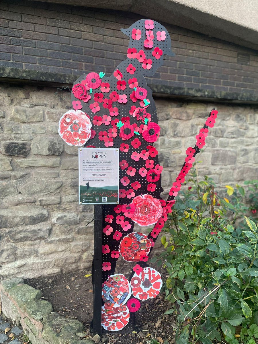 11.11.23 Armistice Day Ledbury Police remember.  On the eleventh hour, of the eleventh day, of the eleventh month, we shall remember them.