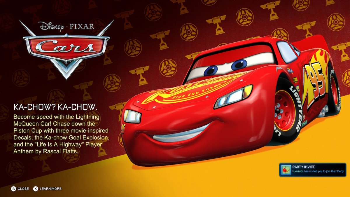 succumiya's tweet photo. KACHOW! #RocketLeague #PixarCars #LightningQueen #NintendoSwitch https://t.co/z3sZSFLDBB