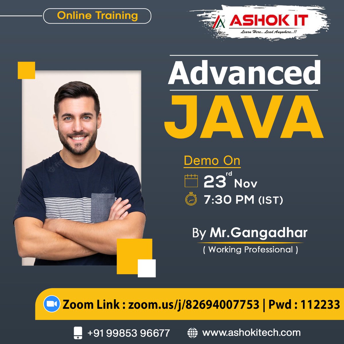 ashokitschool's tweet image. 🛑 Advanced Java 🛑
✍️ Enroll Now : bit.ly/3noOByz
👉 Free Demo On 23rd-Nov @ 7:30 PM IST
👉 Subscribe To Our Youtube Channel: bit.ly/41IHJdj
🌐 Visit : ashokitech.com
#AdvancedCProgramming #advancedjavacourse #Advancedjavaonlinecourse