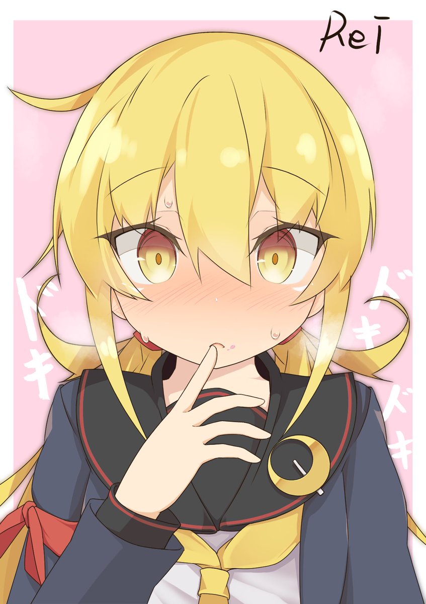 satsuki (kancolle) 1girl solo blonde hair twintails long hair crescent crescent pin  illustration images