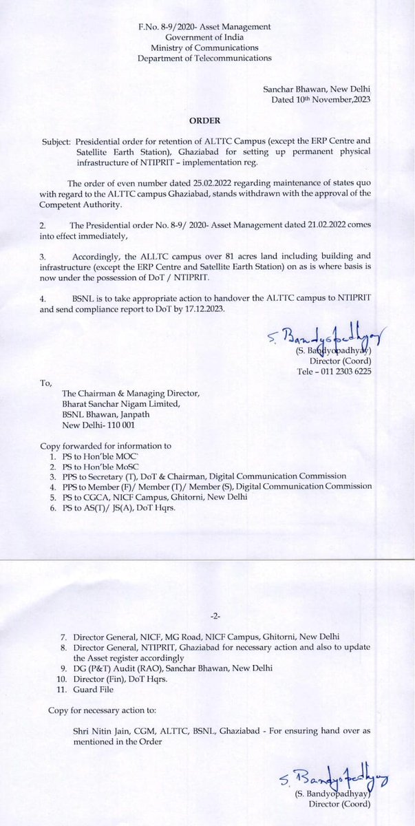 dattadubile's tweet photo. We are very much thankful to Hoc  MOC @AshwiniVaishnaw Sir for supporting #BSNL but @DoT_India is acting against BSNL and taken over ALTTC. It's not #land_Monetisation but land possessionisation. 

#Save_ALTTC_Bsnl
@PMOIndia
@CMDBSNL
@Narendramodi
@ETTelecom
@Devusinh https://t.co/LQmkgE7rW2