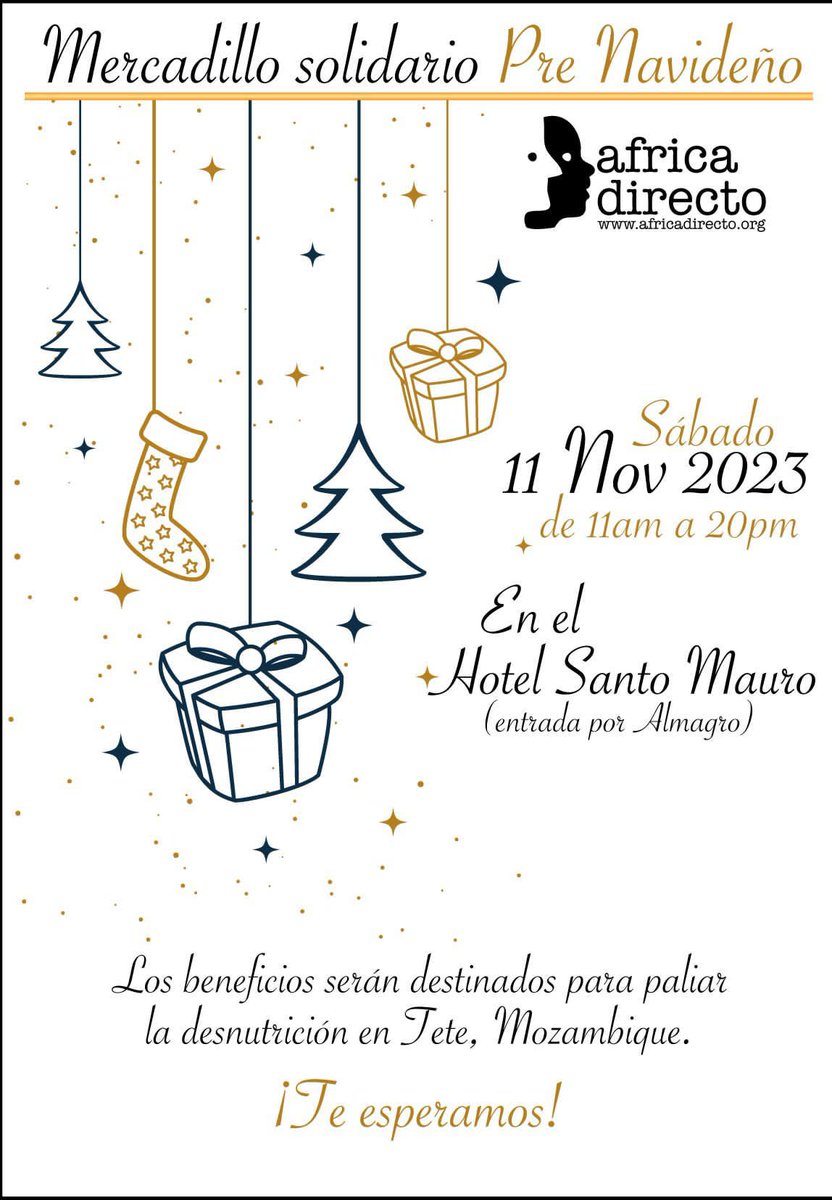 !!si estas hoy en Madrid, no te lo pierdas!! Mercadillo solidario. Estaremos de 11 a 20h en el Hotel Santo Mauro, en la calle Zurbano. 
!! Te esperamos!!