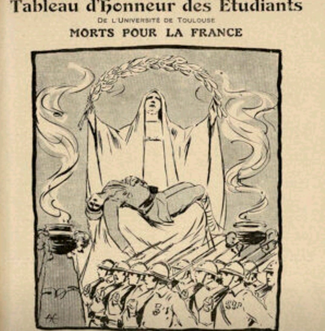 EcoleDroitTlse's tweet photo. La commémoration du jour anniversaire de l’Armistice du 11 novembre 1918, est l'occasion de nous souvenir de nos étudiants et professeurs morts pour la France 

 https://t.co/1QJQ2RBTNE
#CTHDIP
#France 
#11Novembre #EtudiantsmortspourlaFrance https://t.co/gIs4J6LOqp