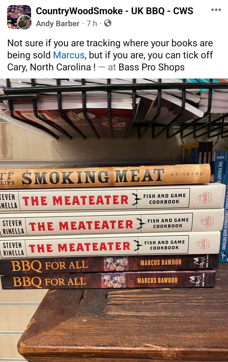 Love it that my books reach some cool places, they've been selling well in North Carolina...so much they've had to pile other books on top to stop them flying off the shelves