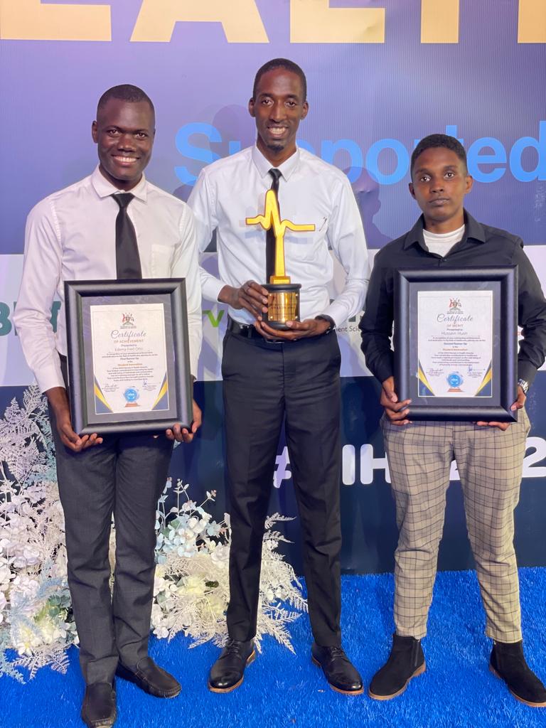 🌟Join us in celebrating the outstanding accomplishments of Mr. Edema Fred, our final year Medical student. His dedication to healthcare innovation has earned him the well-deserved title of first runner-up in the 2023 Heroes in Health Awards. #HealthcareHero #InnovationInMedicine