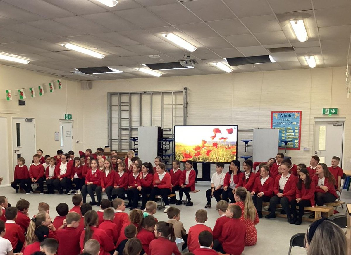 GSPriYear6L24's tweet photo. We are so incredibly proud of our year 6 children, who led our Remembrance Assembly with such maturity and respect this week. You spoke so clearly and sang your hearts out. 

Diolch i bawb who has donated to the Royal British Legion this week. Support is greatly appreciated ❤️ https://t.co/e6RbYb7iU9