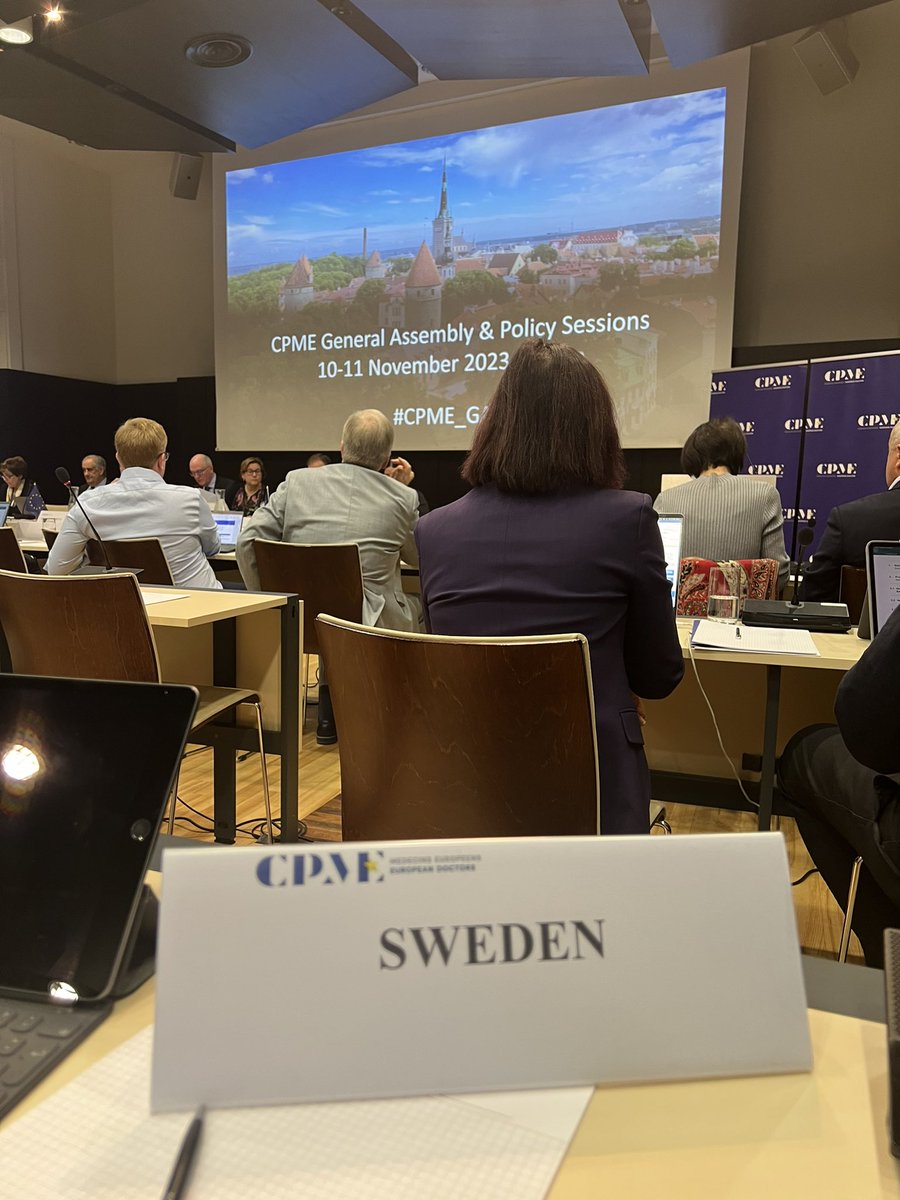 Då startar vi det europeiska mötet för läkare, <a href="/CPME_EUROPA/">European Doctors</a>   Viktigt möte för att enas och arbeta genensamt vilket är otroligt viktigt inte minst i dessa tider av söndran och oroliga tider…. #solidaritet #tillsammans #vitaransvar  #CPME_GA <a href="/lakarforbundet/">Läkarförbundet</a>