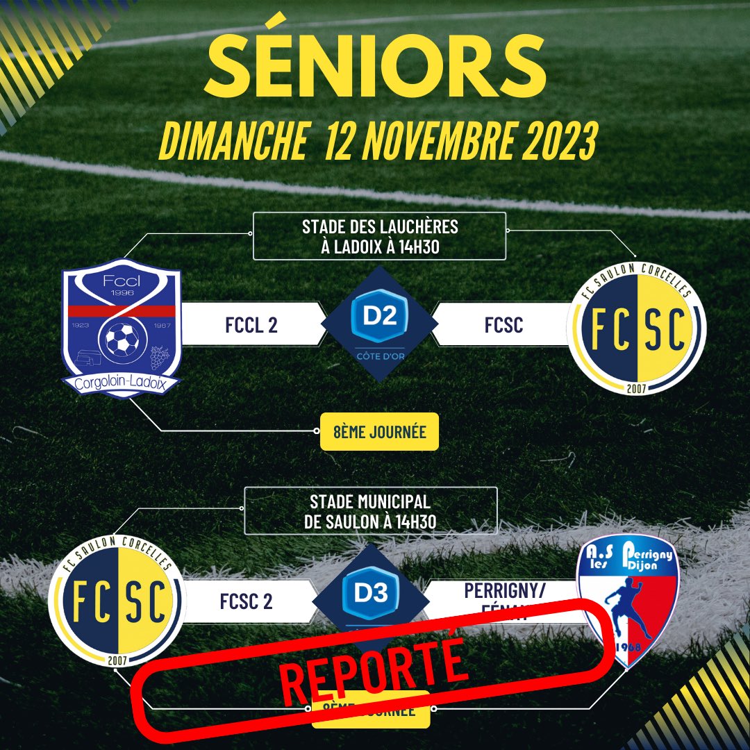 FcscFoot's tweet photo. 🔵🟡 𝑷𝑹𝑶𝑮𝑹𝑨𝑴𝑴𝑬 𝑺𝑬́𝑵𝑰𝑶𝑹𝑺 𝑫𝑼 𝑾𝑬𝑬𝑲-𝑬𝑵𝑫 🟡🔵 https://t.co/gYK6ITq9TW