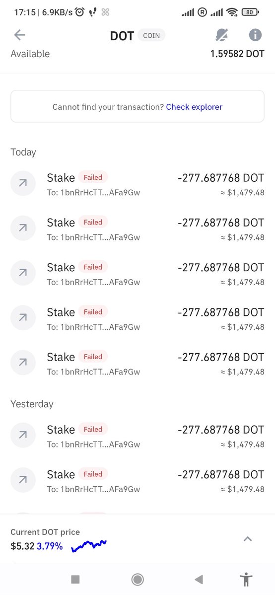 HamidHSE178's tweet photo. @Polkadot I couldn't able to unstake my Dot in @TrustWallet..check the attached screenshot and plz guide how to unstake https://t.co/czVW08smbD