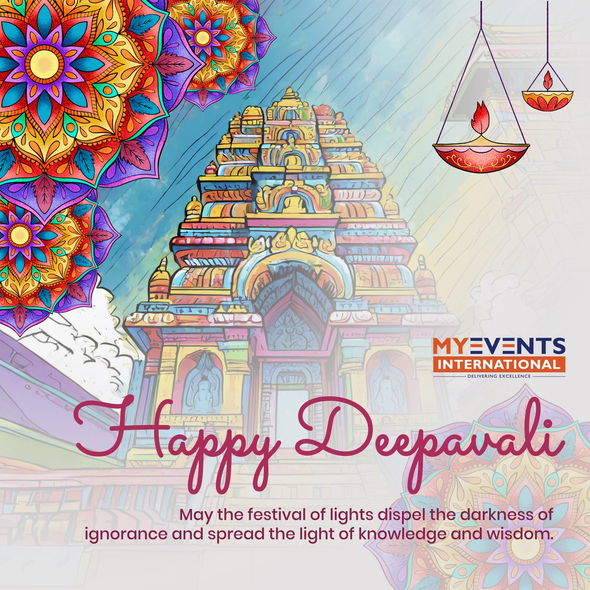 myeventsintl_'s tweet image. The flickering diyas symbolise the triumph of light over darkness, good over evil. Let this Deepavali be a reminder to always choose the path of righteousness and kindness✨

Wishing you a Deepavali filled with love and blessings🙏
#deepavali #myevents