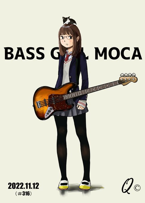 #ベースの日 ベースイラストしつこくて申し訳ない年に一度のベースの日なんでお許しください何枚か投稿しているので他のもサクッと見てもらえると嬉しいです 