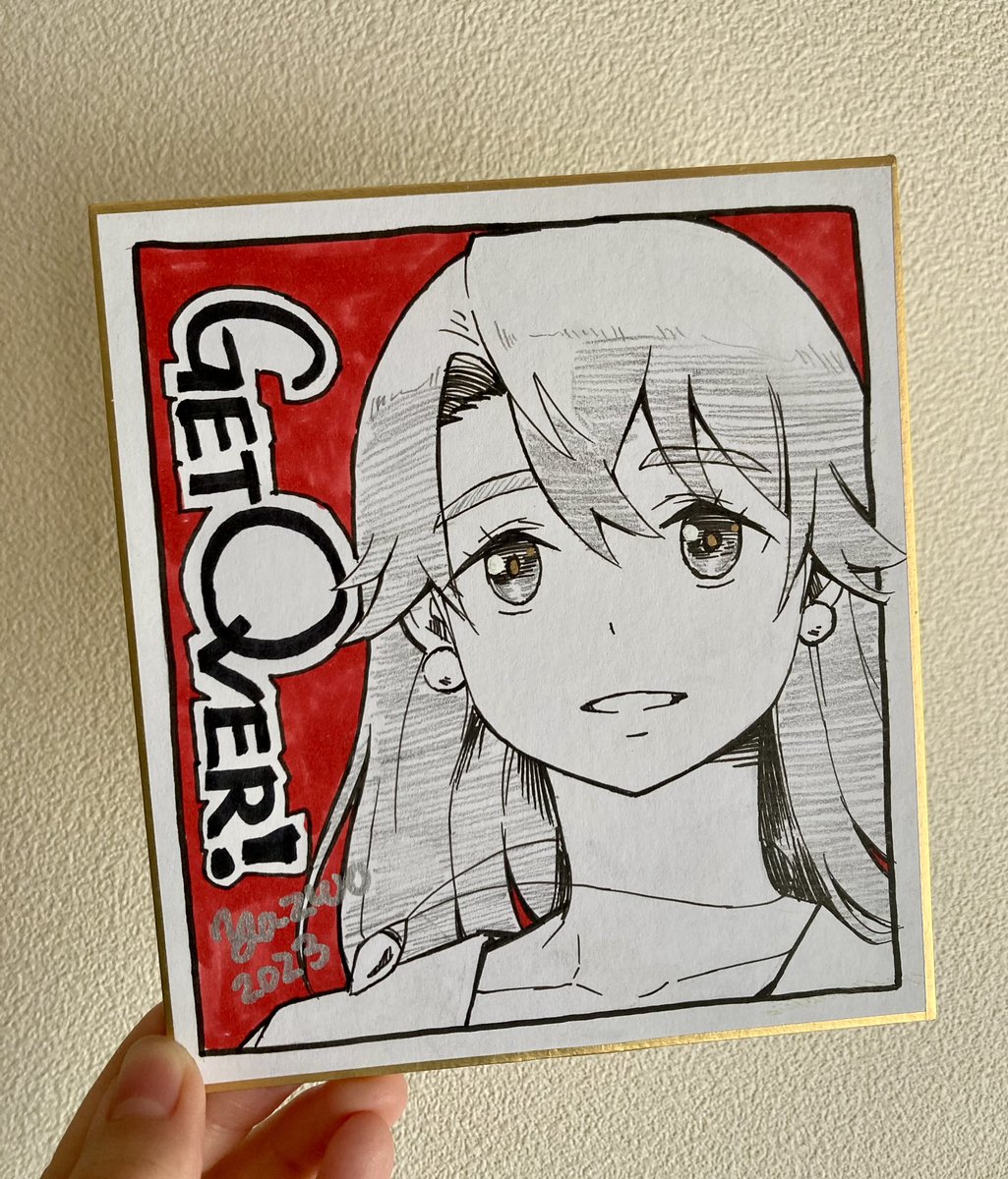 GET OVER！」で演じさせて頂いたHITOMIちゃんの、直筆イラスト色紙を