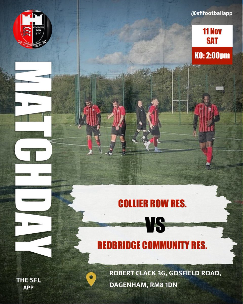 Matchday 8 of our <a href="/EssexAllianceFL/">Essex Alliance FL</a> campaign for the lads today as we welcome a reverse fixture against Redbridge Community Res. at the Robert clack 3G, no doubt another good battle between the sides today - UP THE ROW 🔴⚫️