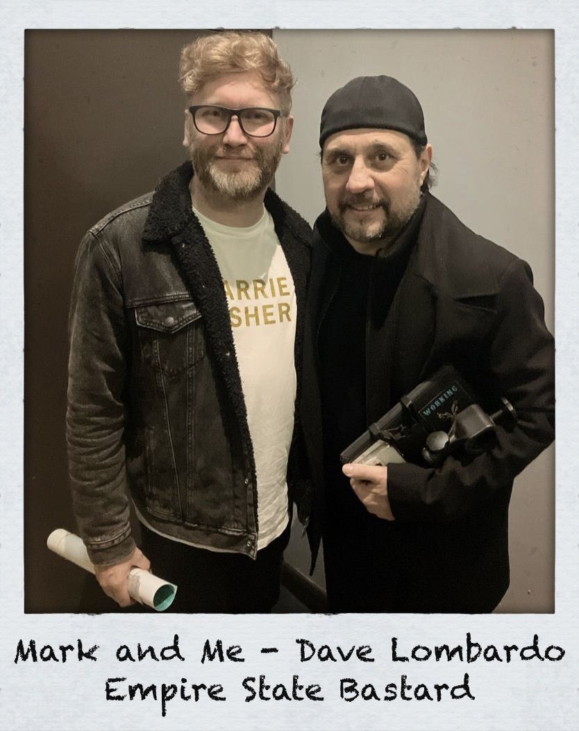 An absolute pleasure to meet the legend Dave Lombardo @TheDaveLombardo last night. 

ESB @ESB666_ were unbelievable and I can’t thank Dave enough for his generosity and kindness.

#podcast #empirestatebastard #davelombardo