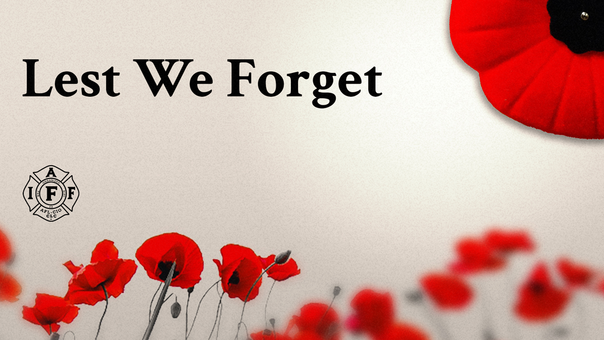 Take some time today to remember our veterans and the sacrifices they made for our freedom.

#RemembranceDay2023 #LestWeForget #IAFF