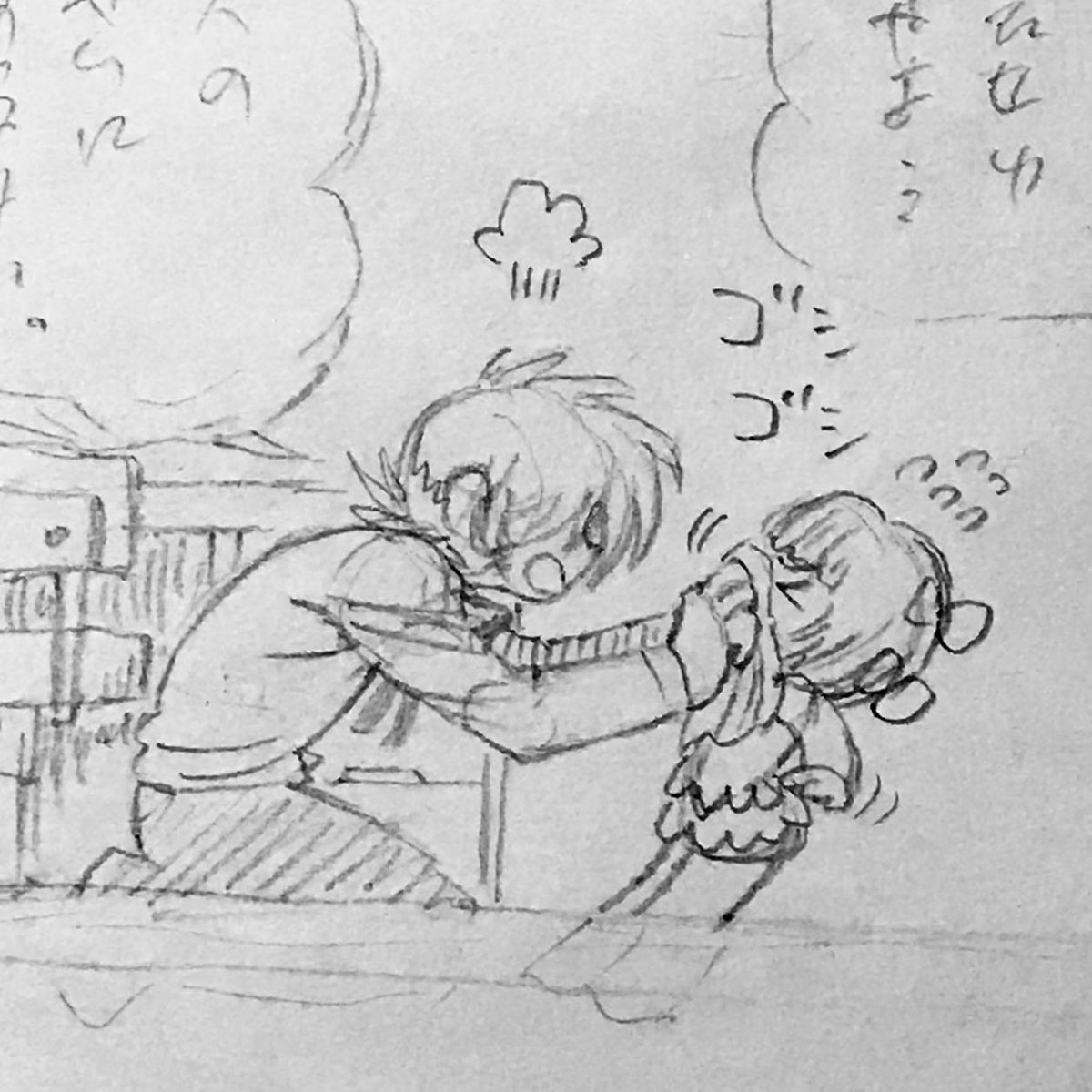ポッキーの日、遅刻しそうだけど、描いてます… 