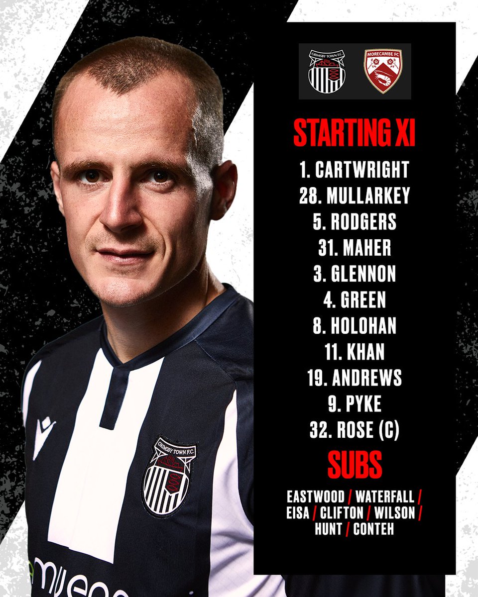 📋 Today's Mariners line-up! #GTFC