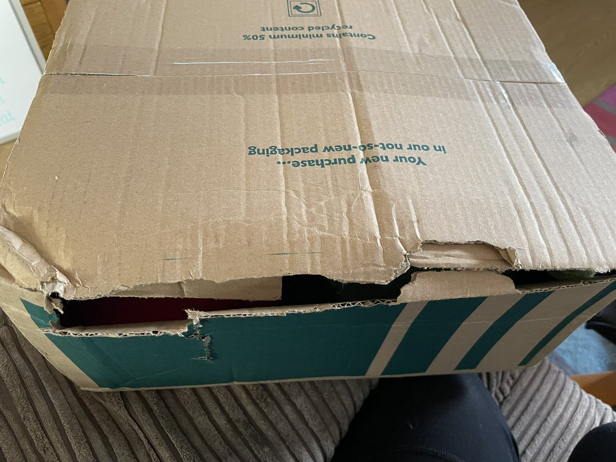 LisaHemley's tweet photo. @johnlewishelp I appreciate you recycle your not so new packaging but this one needs retiring !! https://t.co/2iKQHrV3Go