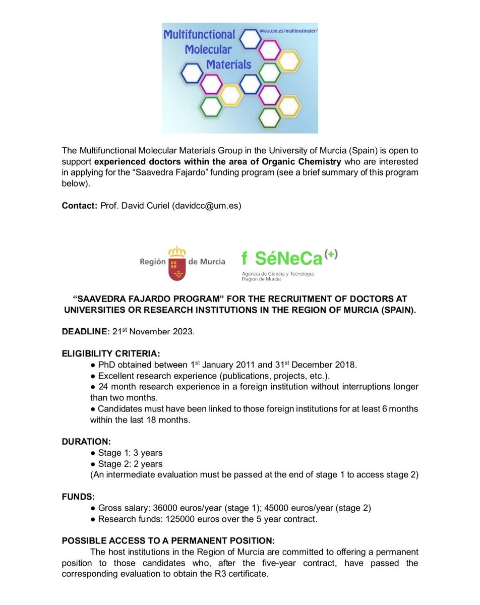Multifunctional Molecular Materials Group tweet media