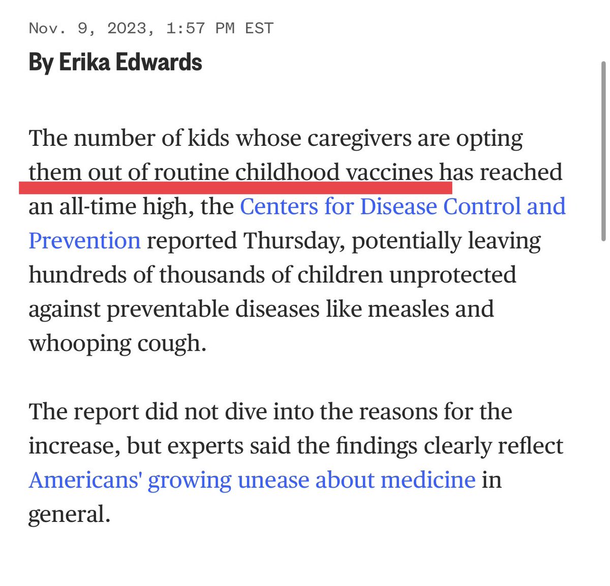 INparentingNJ's tweet photo. Hopeful that more parents are demanding #informedconsent &amp; making informed medical decisions.

Concerned that mainstream media is reporting this rise, citing the “danger” of measles &amp; “outbreaks” looming. (In NJ, an “outbreak” is two or more cases 😏). 
#ipanj https://t.co/vEO9FInuhJ