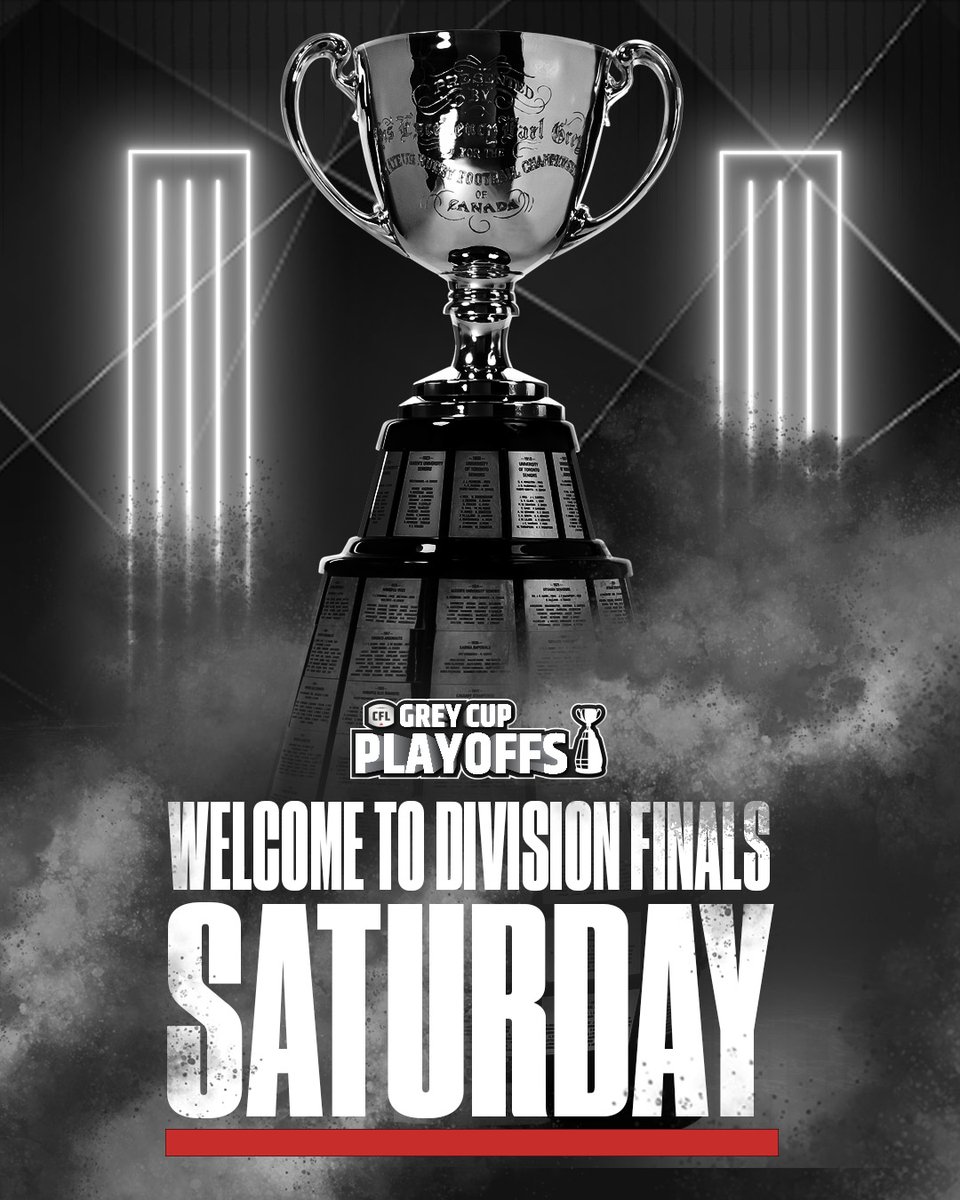 THAT'S TODAY ‼️

EASTERN FINAL. 3:00 PM ET.
WESTERN FINAL. 6:30 PM ET.

WATCH ON TSN, RDS, &amp; CFL+
#GCPlayoffs