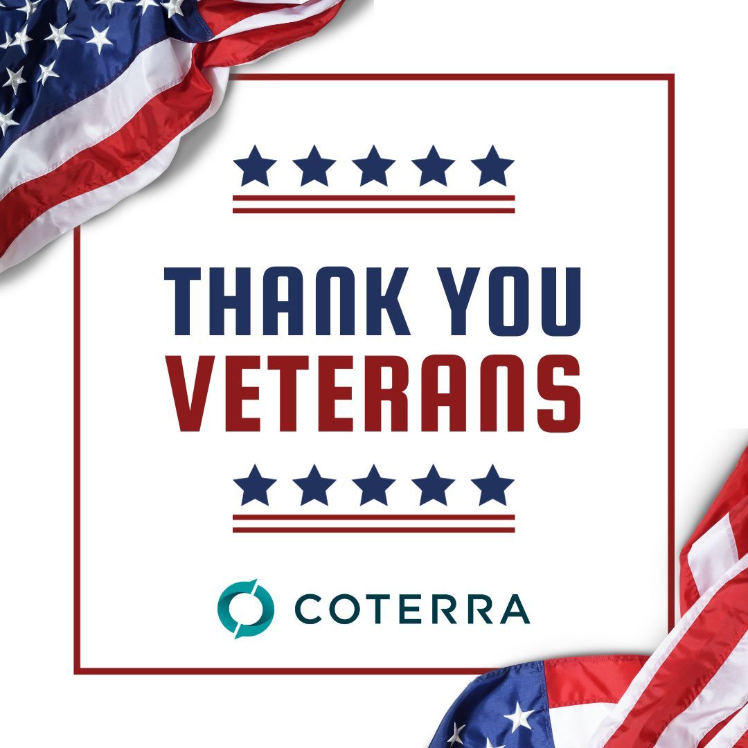 Appreciation for veterans is at the core of Coterra's C.A.V.E principles for community commitment. On #VeteransDay, we honor those who serve our country - past, present, and future - and thank them for their service.