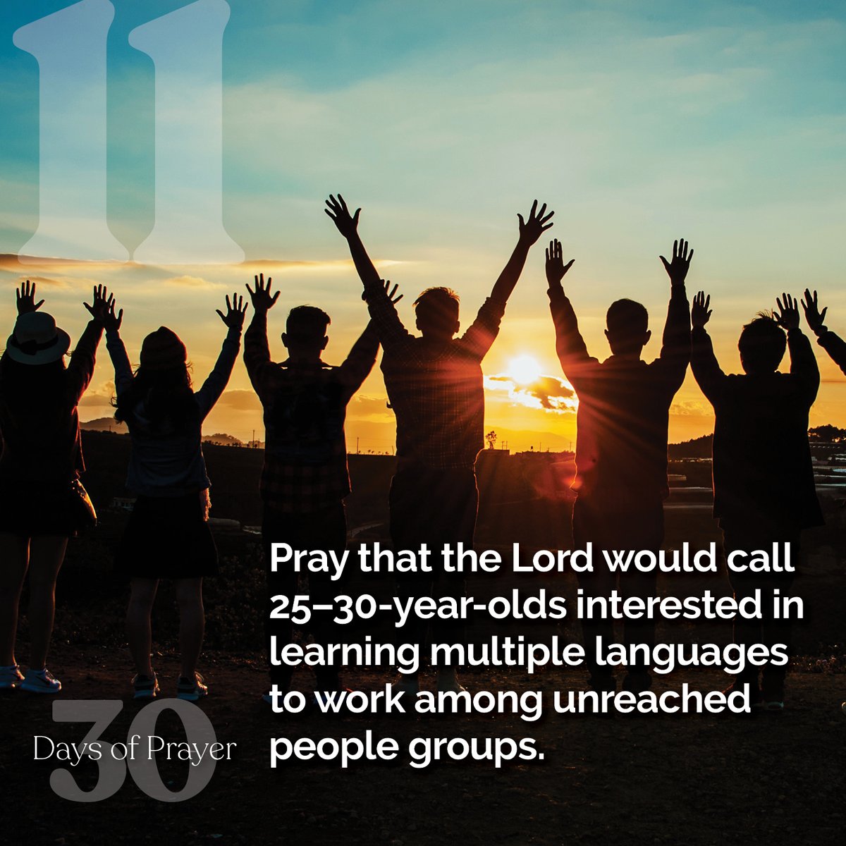 mtwglobal's tweet image. Day 11: Pray for the Lord to call 25-30 year-olds interested in learning multiple languages to work among unreached people groups.
#30dop #30daysofprayer #prayerworks #prayformissions #missionsprayers #reformedmissionsservices #churchplanting