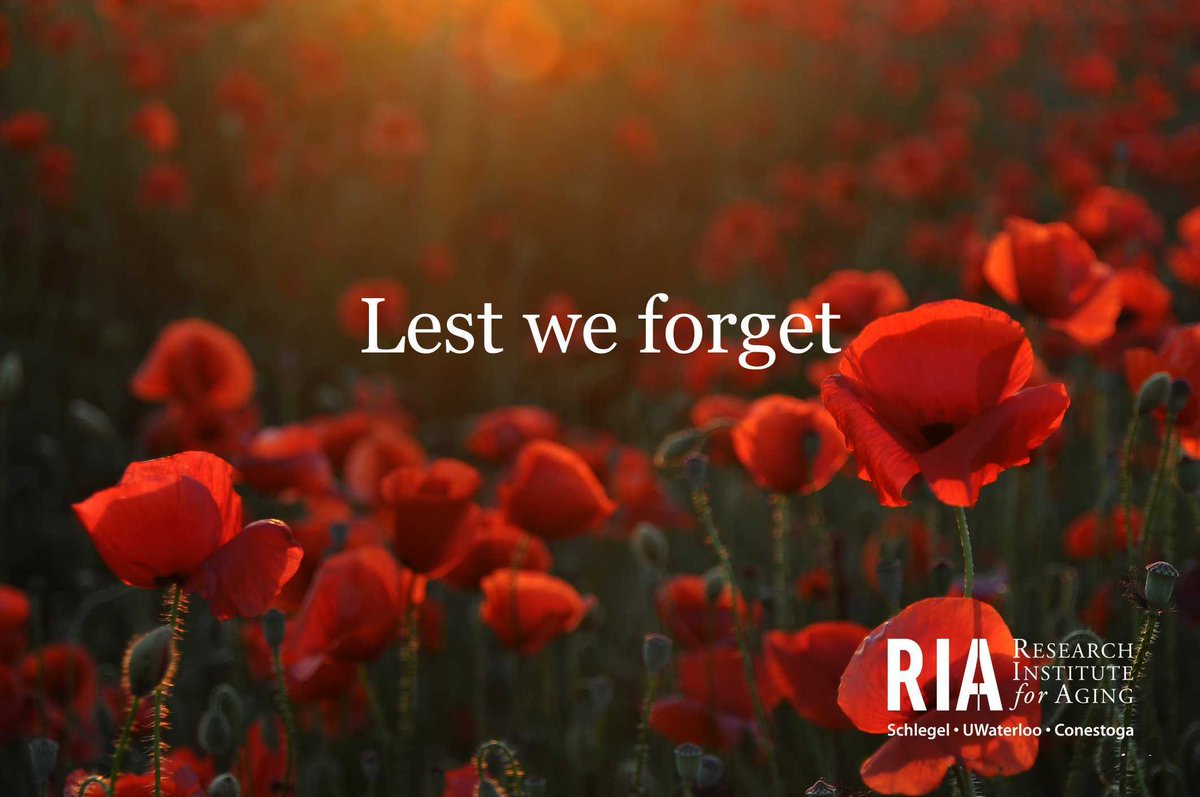 Today, we pay tribute to those who have served our country, including the many older adults in our community and senior living settings who are veterans. #LestWeForget #RemembranceDay