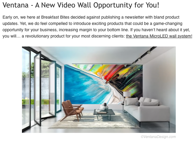 BreakfastBitez's tweet photo. Calling all #Integrators!  Did you miss our write up from our Friday newsletter?  Do yourself a favor and check out link in bio.  Architects and Designers will flat out 🧡 you for implementing this!  
#customhome #luxuryhome #cedia #microled https://t.co/AsTewcbEgY