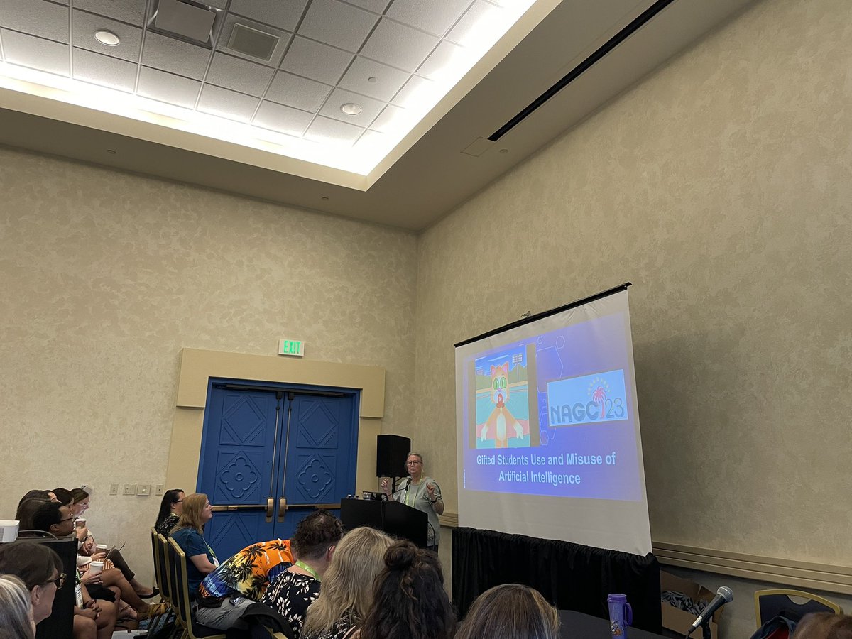 Looking forward to learning about AI and its use with gifted students from Shirley Farrell at #NAGC23 #gtchat #edchat #gifted #giftededucation #talentdevelopment