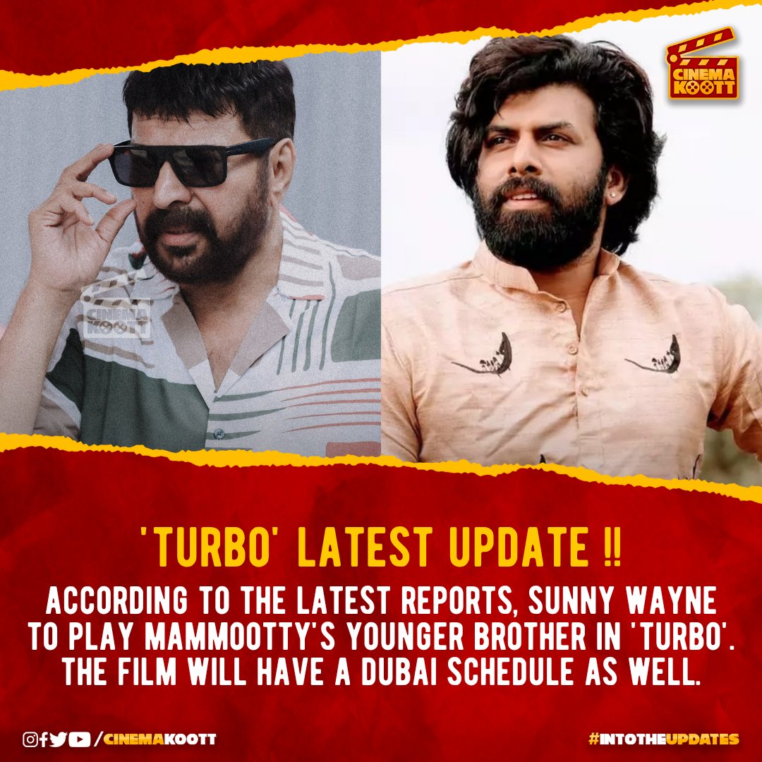 🎞️ 'TURBO' Latest Update 🔥

#Turbo #Mammootty #Sunil #Vysakh #SunnyWayne #MidhunManuelThomas #MammoottyKampany 🔥
-
-
#intotheupdates #cinemakoott