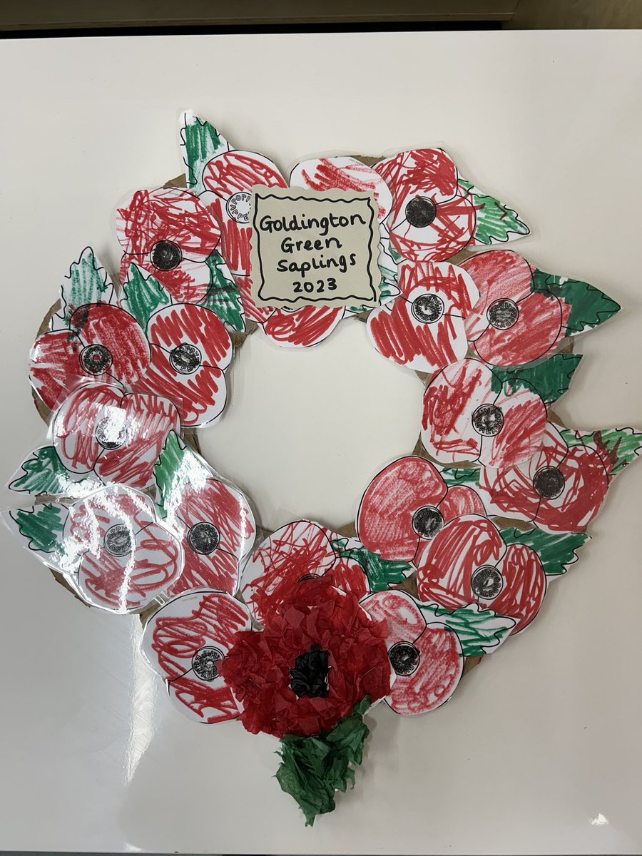 Lest we forget 
Early Years made poppies to add to a collaborative wreath for Remembrance Day