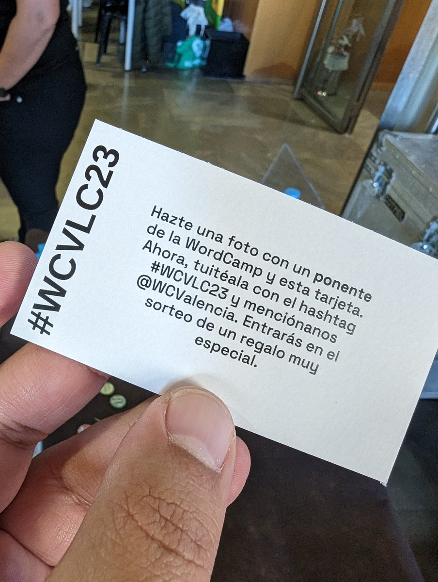 Alex Ruiz (@alexanderjruiza) on Twitter photo El reto era con un ponente. Bueno yo conseguí la foto con 3 <a href="/Patri_TSW/">Patricia Navarro</a> <a href="/maylendesign/">Maylén García</a> <a href="/visanju/">Vicent Sanchis</a> #wcvlc23 <a href="/WCValencia/">WordCamp Valencia - WordPress</a> El reto era con un ponente. Bueno yo conseguí la foto con 3 <a href="/Patri_TSW/">Patricia Navarro</a> <a href="/maylendesign/">Maylén García</a> <a href="/visanju/">Vicent Sanchis</a> #wcvlc23 <a href="/WCValencia/">WordCamp Valencia - WordPress</a>