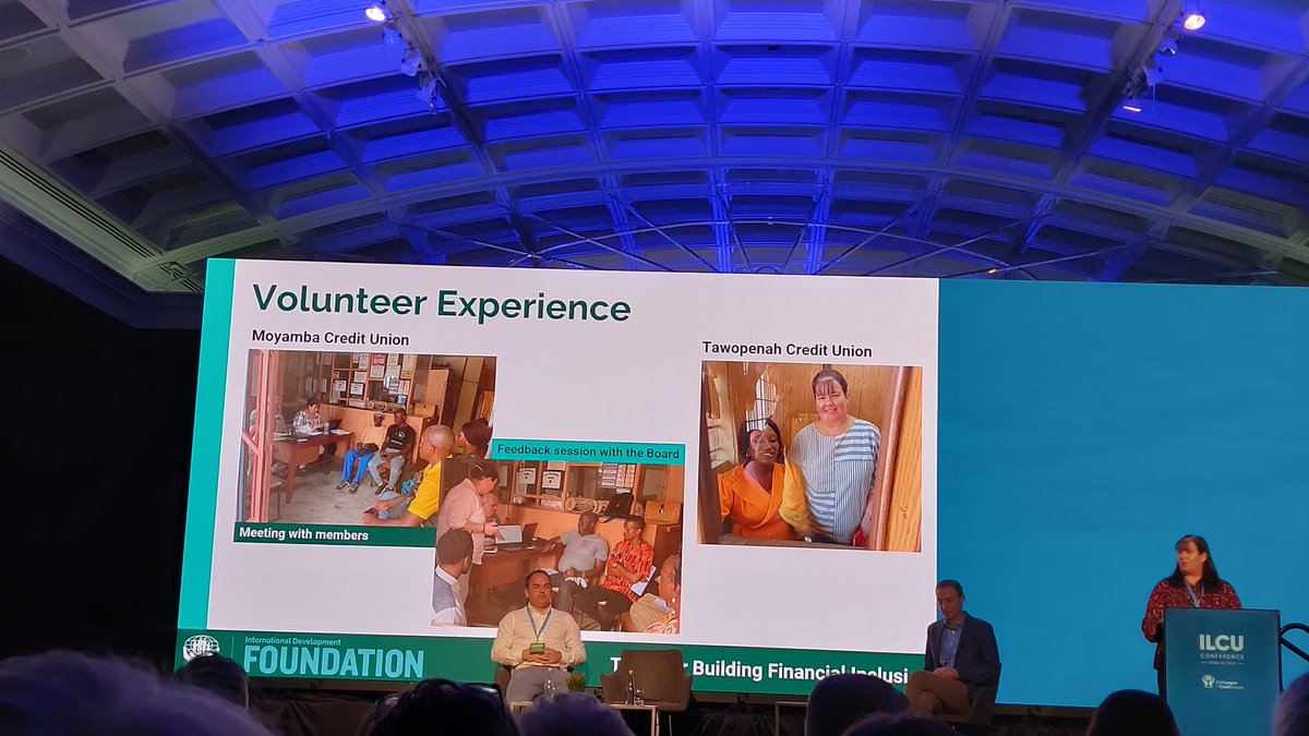 hsscu's tweet photo. Another very interesting and insightful day at the @creditunionie conference. Here is our very own Mary discussing her experiences of volunteering with @ilcufoundation 👏 #ILCUConference https://t.co/fLCFIRiMcr