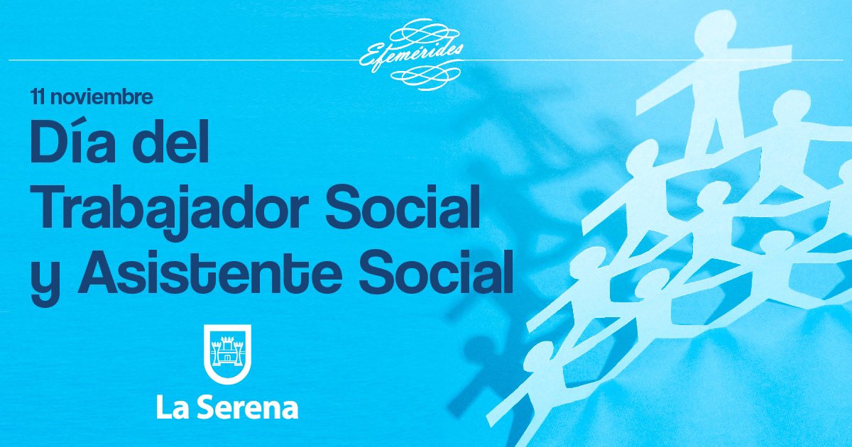 munilaserena's tweet photo. 🥳Feliz día #asistentessociales y #trabajadoressociales

👏🏻Un afectuoso saludo a tod@s l@s profesionales que destacan a diario por su trabajo comprometido y leal para con la comunidad. 
🩵Gracias por escuchar, acoger y buscar mejor solución a los problemas de quienes lo necesitan https://t.co/BoXdy48nte