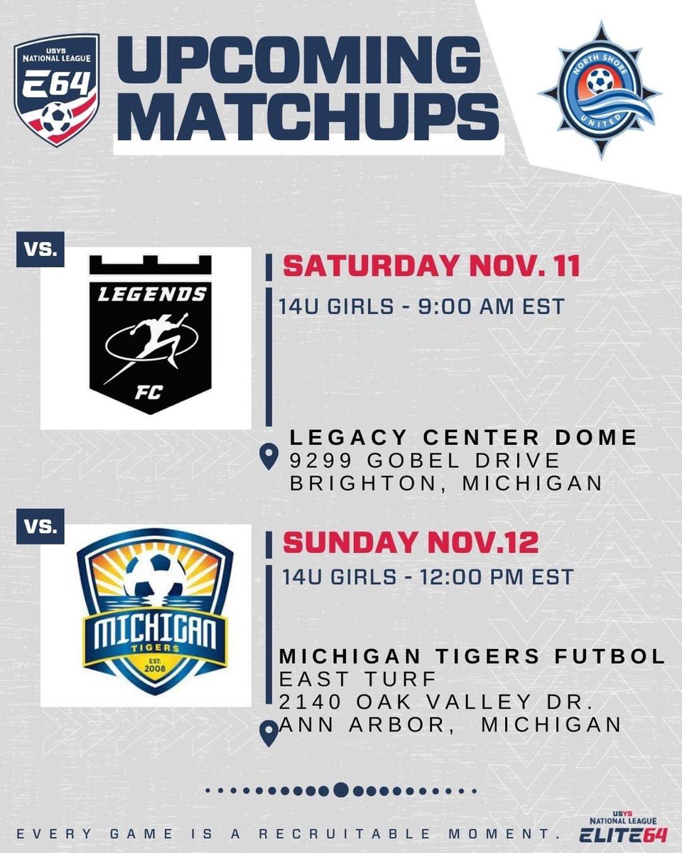 North Shore United 10G GA (@nsu2010ga) on Twitter photo Great weekend that can help determine the Midwest <a href="/NSU_Soccer/">North Shore United</a> <a href="/USYouthSoccer/">US Youth Soccer</a> <a href="/Legends_FC_MI/">Legends_FC_MI</a> Great weekend that can help determine the Midwest <a href="/NSU_Soccer/">North Shore United</a> <a href="/USYouthSoccer/">US Youth Soccer</a> <a href="/Legends_FC_MI/">Legends_FC_MI</a>