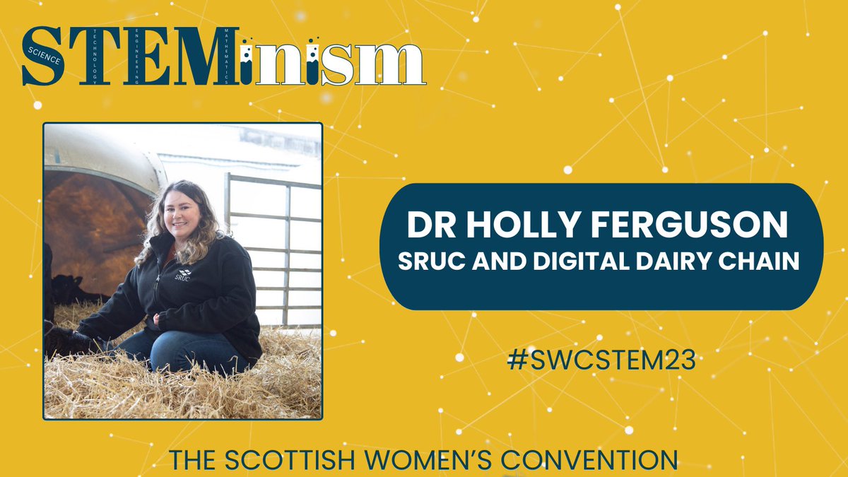 SWCwomen's tweet photo. Next up is Dr Holly Ferguson from @SRUC &amp; @Digital_DairyC.

‘Representation is key, a woman can have a job in agricultural &amp; STEM. When I hear other women experiences in STEM, it inspires me.’ 

‘We need to shout about women in Science’

#SWCSTEM23 https://t.co/MugzneJDrT
