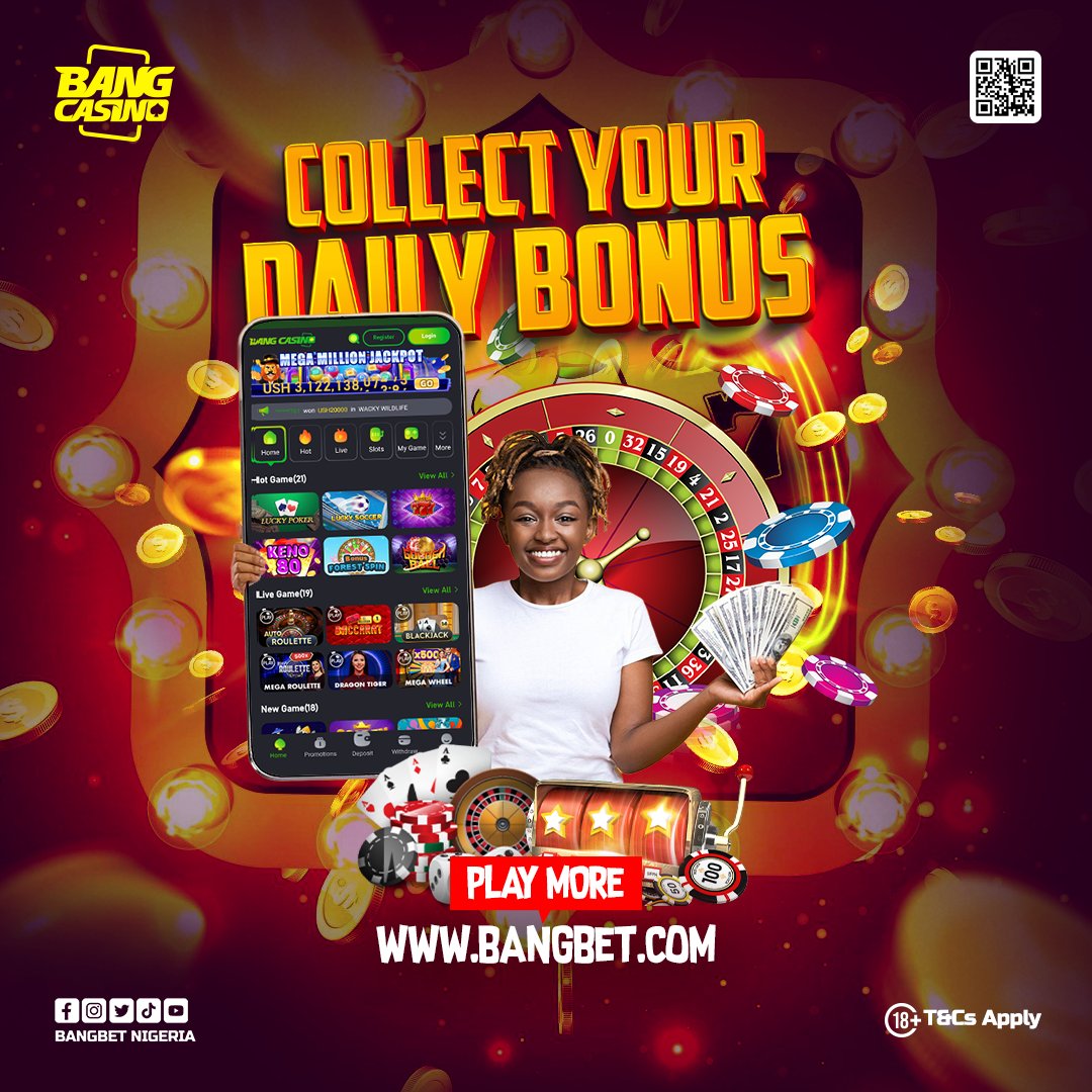 BangbetNaija's tweet image. It's always interesting on Bangcasino 🤣

Log in to get your daily bonus🙌 on bangcasino.com

Play for massive cash out. 

#bangbet #bangcasino #funweekend