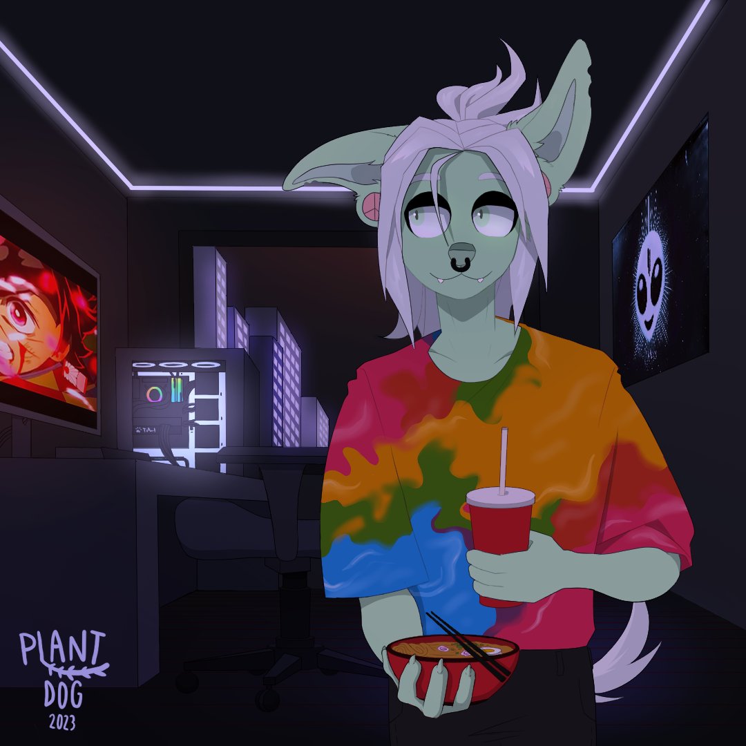 PlantDogofc's tweet photo. Some much needed practice with background and perspective. Not perfect but I think I’m starting to understand it better!

Art and Character by me
Do not use or alter without my explicit permission!

#drawing #furry #furryart #plantdog #plantdogofc  #digitalart #clipstudiopaint https://t.co/l3jMGp8rVz