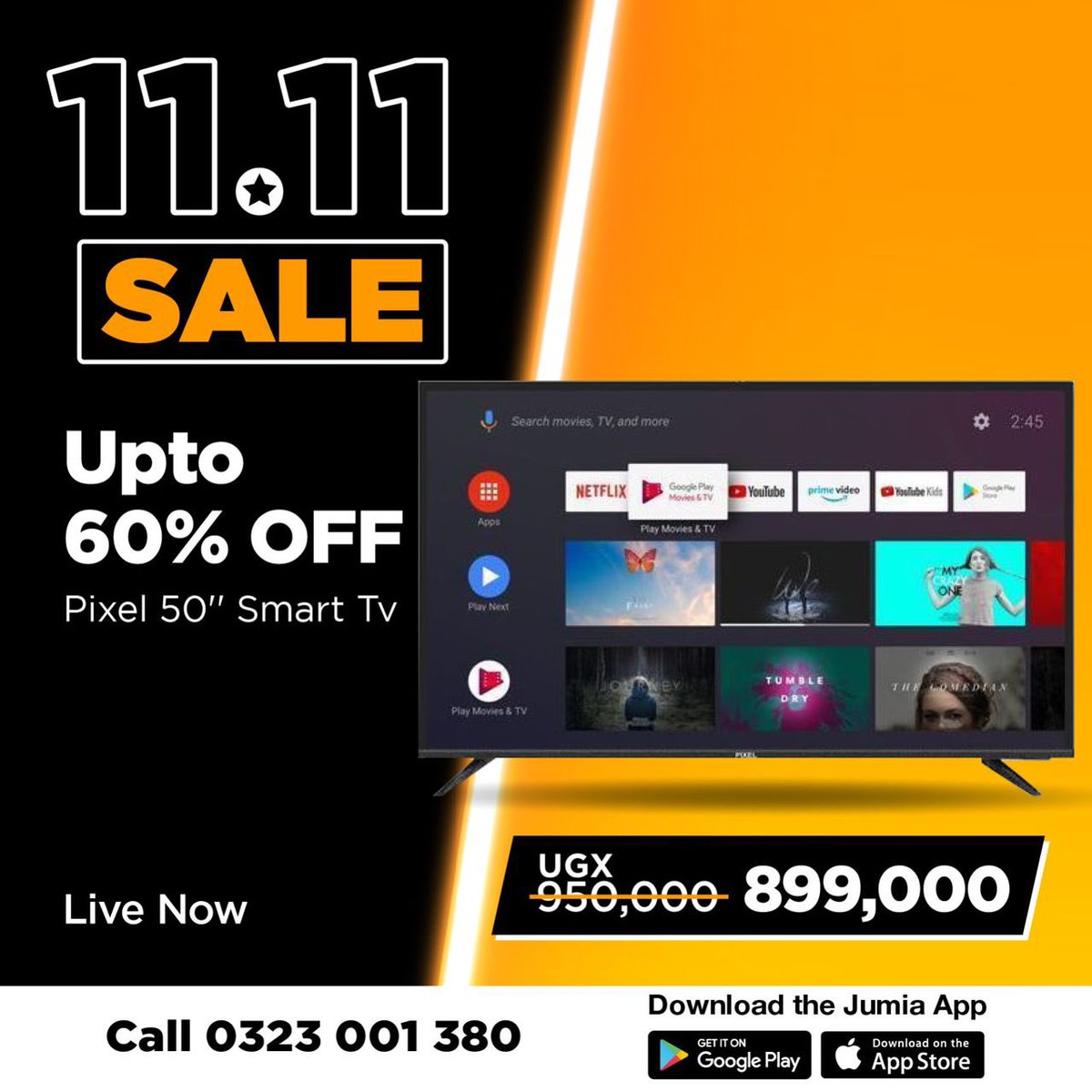 11:11 SALE is live! Get up to 60% off when you shop today! #JumiaBlackFriday Shop Now >> bit.ly/49gTWuR