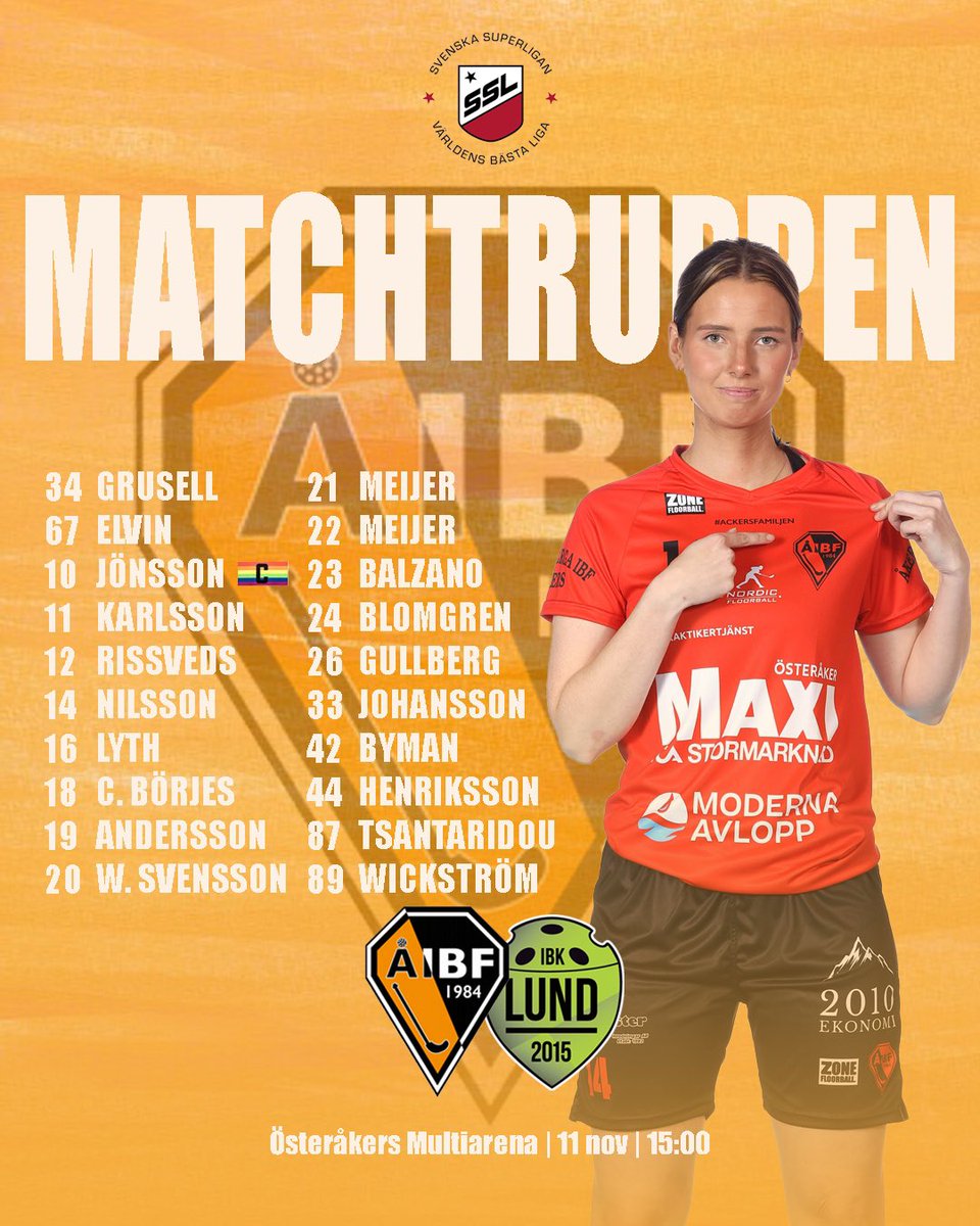 Truppen till veckans omgång i Svenska Superligan!