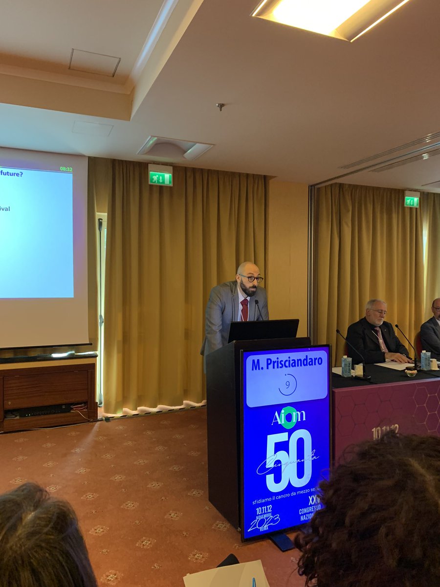 Proud of our very own <a href="/MichelePriscia3/">Michele Prisciandaro</a> and <a href="/ECristarella/">Eleonora Cristarella</a>, presenting during the very important Nurse Meeting at #AIOM23. Wonderful job guys!