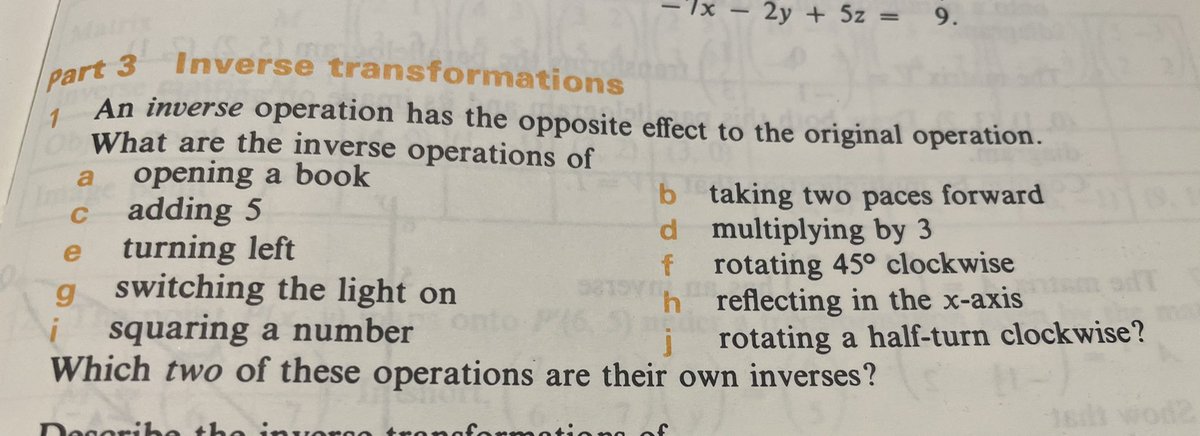 I like these questions on inverse operations